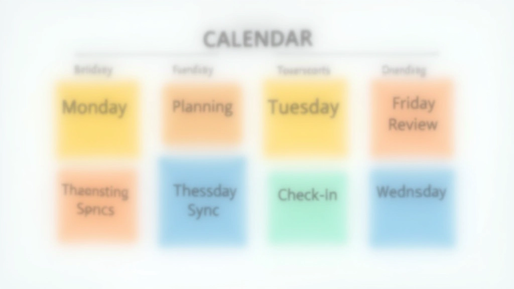 Visual breakdown of the four-block weekly planning method with timeline and focus areas labeled